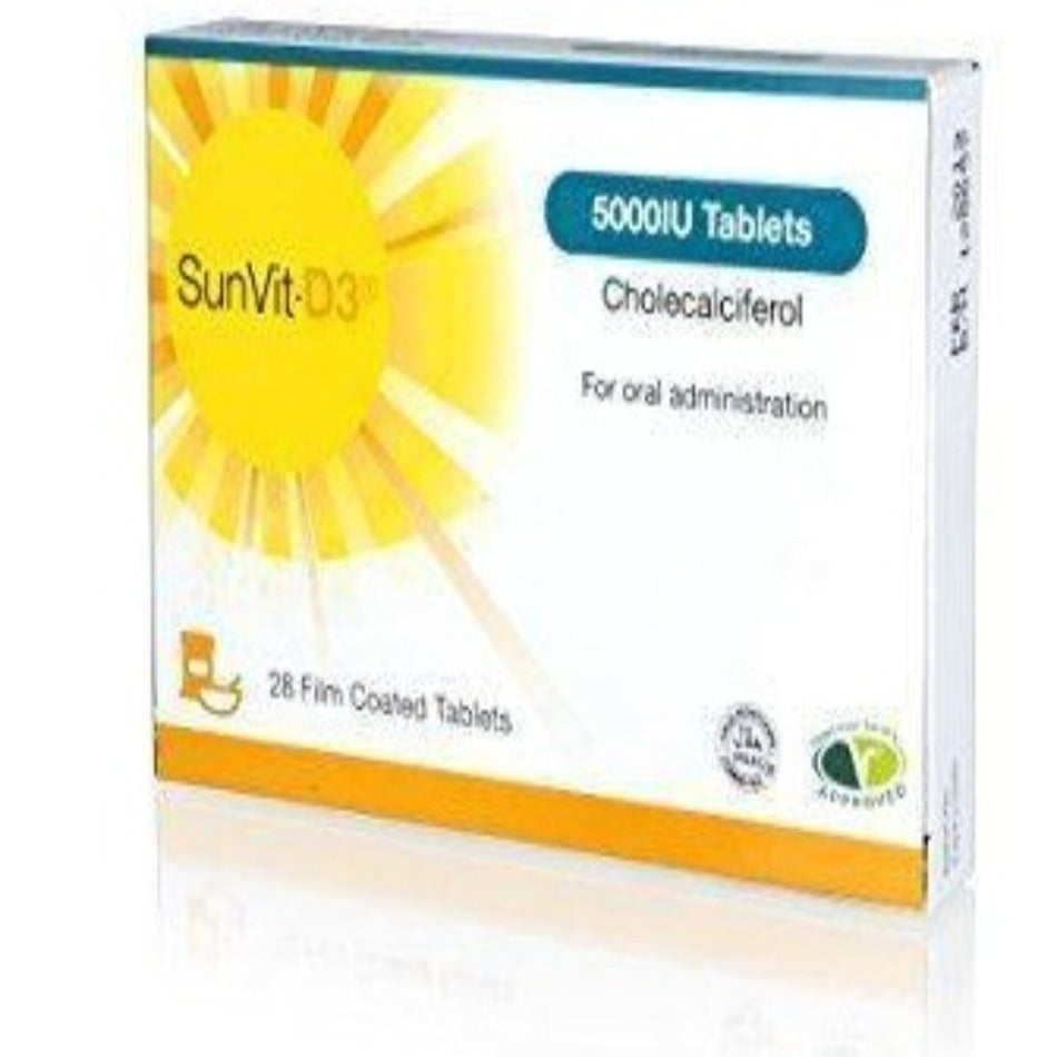 SunVit-D3 5000iu Cholecalciferol Vitamin D- 28 Tablets