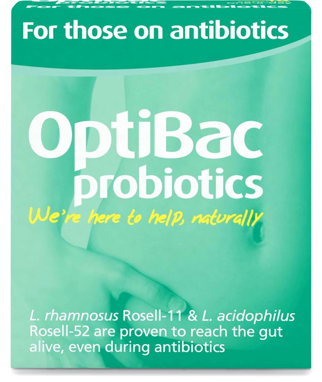 OptiBac Probiotics For Those on Antibiotics- 10 Capsules